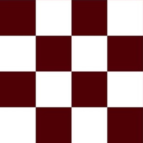 2” Checkers, Oxblood Red and White