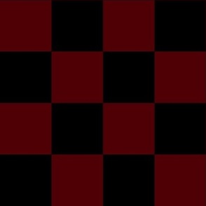 2” Checkers, Oxblood Red and Black
