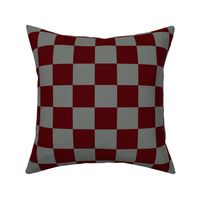 2” Checkers, Oxblood Red and Grey