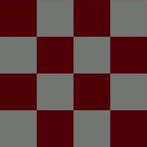 2” Checkers, Oxblood Red and Grey