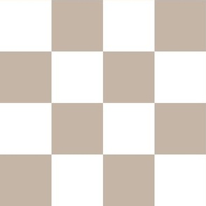2” Checkers, Tan and White
