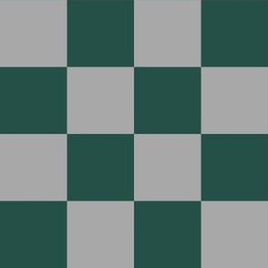 2” Checkers, Forest Green and Grey