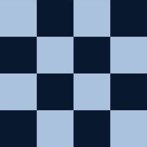 2” Checkers, Sky Blue and Navy