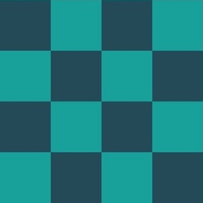 2” Checkers, Teal and Navy