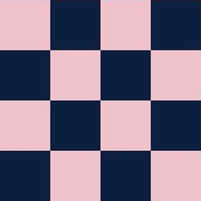 2” Checkers, Baby Pink and Navy