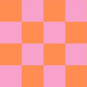 2” Checkers, Pink and Orange