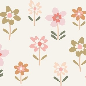 (L) Folk Wildflowers in Pastel Candy Colors