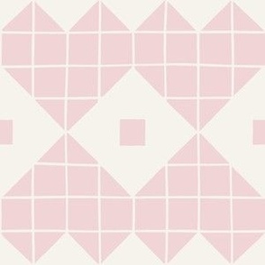 (L) Quilted Heart Blocks In Light Floss Pink