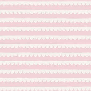 (L) Scalloped Stripes In Light Floss Pink