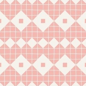 (M) Quilted Heart Blocks In Candy Pink