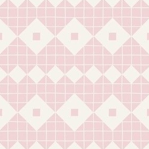 (M) Quilted Heart Blocks In Light Floss Pink