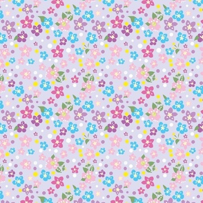 Whimsical Periwinkle Florals