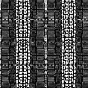 Hand-Drawn Weave in Black and White