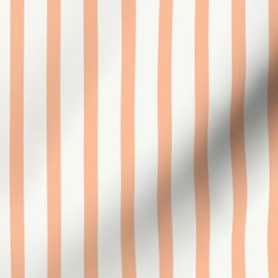 Peach fuzz and White Narrow Stripes