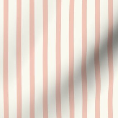 Pastel Pink and White Narrow Stripes