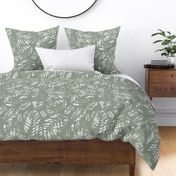 Tropical Jungle in Darker Sage