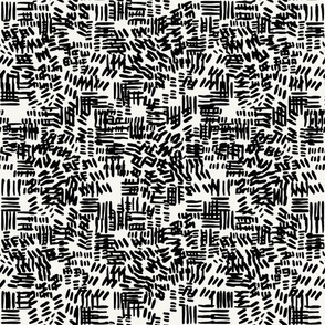 Abstract Random Marks (Black and White) (Large Scale)(10.5"/12")