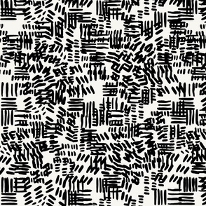 Abstract Random Marks (Black and White)(Jumbo/Oversized)(24")
