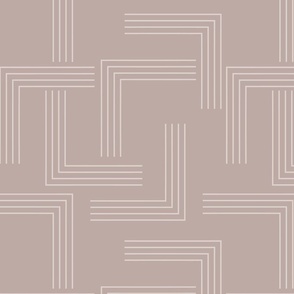 Geometric Maze - Mocha - Chocolate - Monochromatic Brown - Earth Tones - Minimalist - Modern - Lines - Linear - Neutral Colors - Wallpaper - Timeless - Contemporary - Abstract