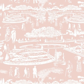 Lacey Pink Toile Versailles