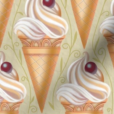 Ice Cream Fantasies - Soft Serve Cone [Lemon Color]