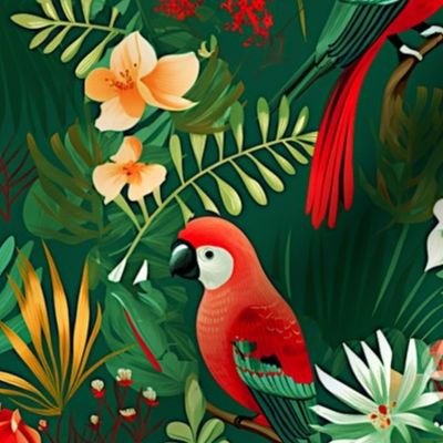 Parrot Jungle Botanical Print