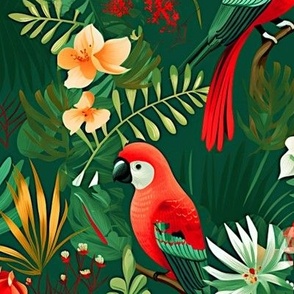 Parrot Jungle Botanical Print