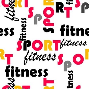 sport fitness bright text pattern for sportswear