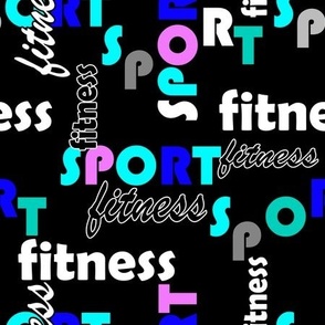 sport fitness bright text pattern for sportswear