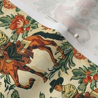 Cowboy Equestrian Floral Tapestry