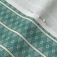 Large Verdigris and mint diamond pinstripe geometric with textured background