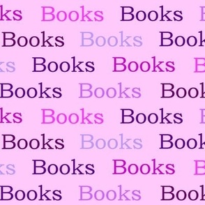 Books Words Pinks and Purples