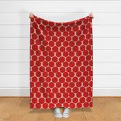Bold Dots Large Scale Red on pink