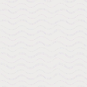 L| Organic lavender light blue dot shapes making wavy waves on beige
