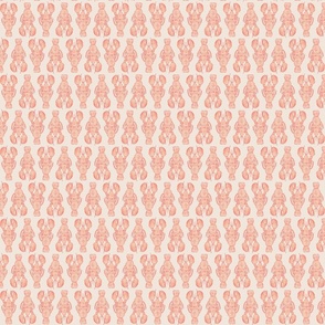 Lobsters in Pantone 2024 Color Peach Fuzz | Small Scale