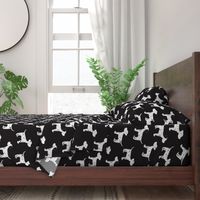 Dalmatian Dogs on Black- Large Print-26