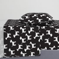 Dalmatian Dogs on Black- Medium Print