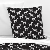 Dalmatian Dogs on Black- Medium Print