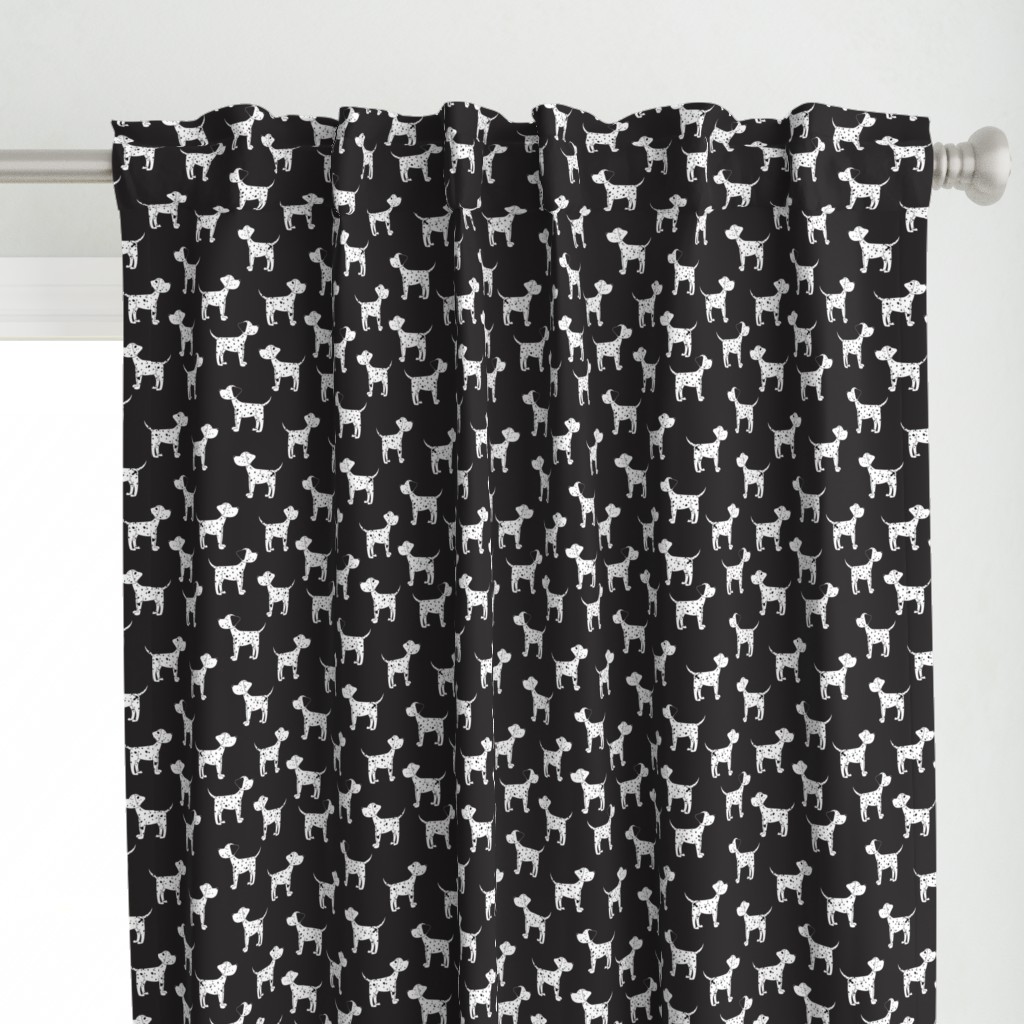 Dalmatian Dogs on Black- Small Print