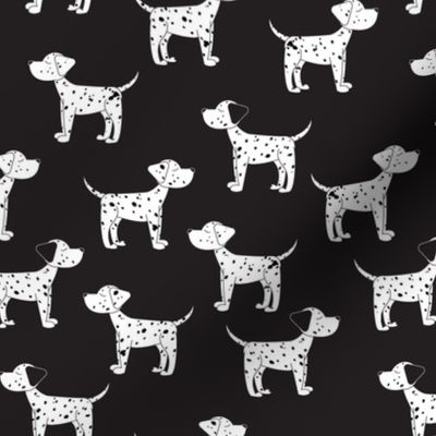 Dalmatian Dogs on Black- Small Print