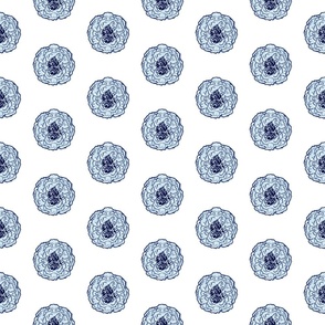 Blue Carnation Flower Repeat