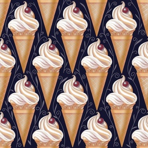 Ice Cream Fantasies - Soft Serve Cone [Navy]