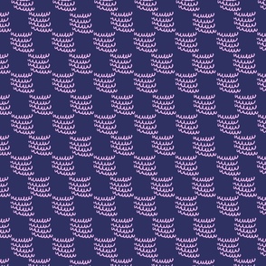 Henny Feathers Checkered - Navy Lilac
