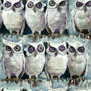 L stucco owl family T325