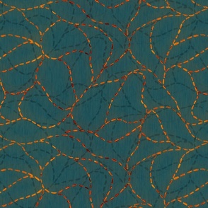 Infinite stitch - teal copper