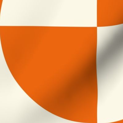 circular square • L • orange, off white