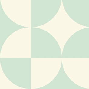circular square • L • Mint, off white