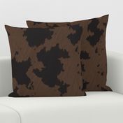 Faux Cow Print Brown and Black, large