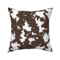 Faux Cow Print Brown and White, medium