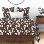 Faux Cow Print Brown and White, medium